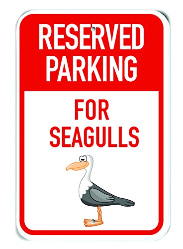 Panneau mouette humour pour déco de terrasse de bord de mer