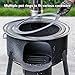 Imagen de estufa de Leña Pequeña Camper Patas del Horno Desmontables estufa de Leña Redondas Pequeñas Puente del Horno Reforzado Ideal para Cocinar y Calentar a Diario