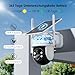 CZEview 4K UHD Überwachungskamera Aussen Akku Solar, 100% Kabellos, 360° Outdoor Kamera Überwachung, Farb-Nachtsicht, Intelligente Erkennung, IP65