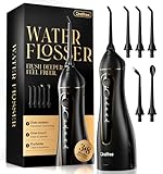Oralfree Water Dental Flosser Teeth Pick - Cordless Portable Floss Picks Rechargeable Travel Pik Irrigation Cleaner IPX7 Waterproof Oral Irrigator Electric Flossing Machine for Home Teeth Cleaning
