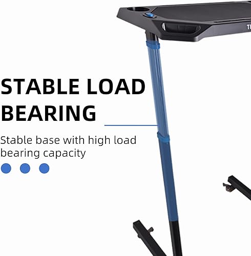 Miniatura 7 de ThinkRider Escritorio ajustable para bicicleta Carrito de computadora portátil con ruedas para bicicleta o entrenador estacionario Ejercicio