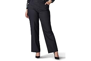Women's Casual Comfort Plus Size Black Pant