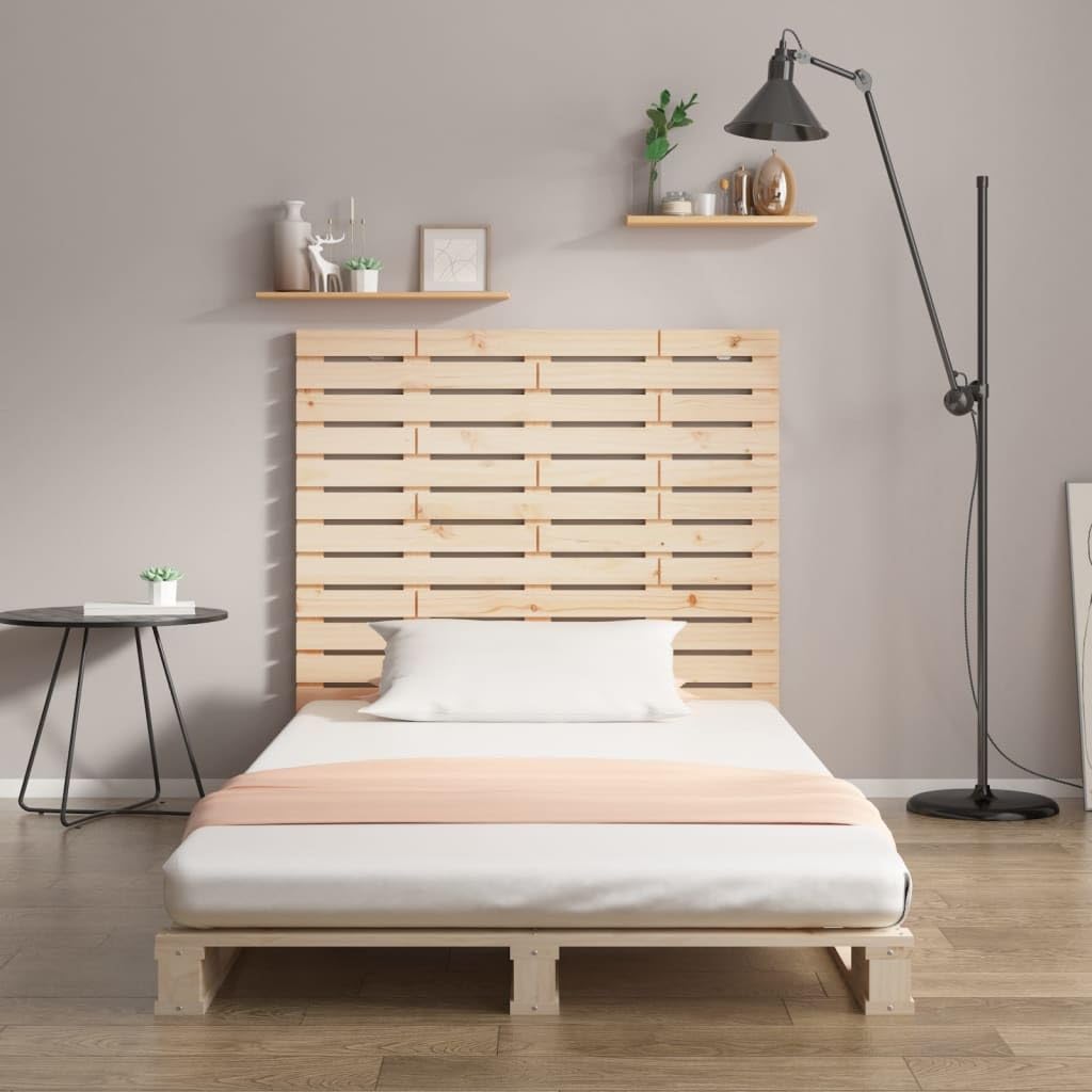 824708 Testiera da Parete 141x3x91,5 cm in Legno Massello di Pino Testata in Legno,Testata Letto Matrimoniale Muebles Dormitorio Spalliera Letto Testiere per Letto Matrimoniale
