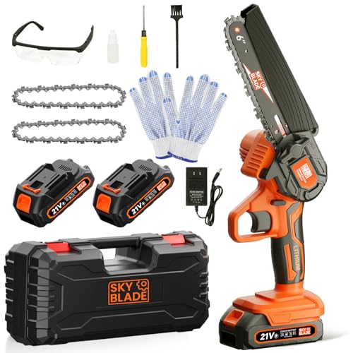 SkyBlade 6" Cordless Mini Chainsaw for Wood & Garden
