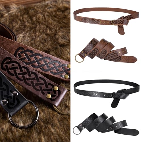 Costume Parties Belt Vintage Styles PU Leather Fashion Statement Waistband For Role Playing Event PU Leather Belt2