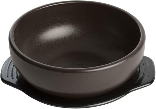 Cuencos Crazy Korean Cooking, de piedra, para sopa en dolsot-bibimbap, cerámica de primera calidad, Fine, Marrón