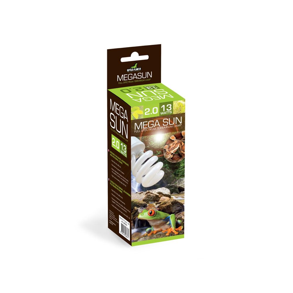 Reptiles-Planet Mega Sun UVA - UVB 2.0 Reptiles Lamp, 13 W