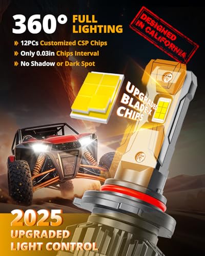 Image of Auxbeam 9005 HB3 Fog Light,F22 Series 9005 Powersports, 6500K 110W 24000LM 700% Brighter 9005 Light For UTV ATV Offroad Vehicles