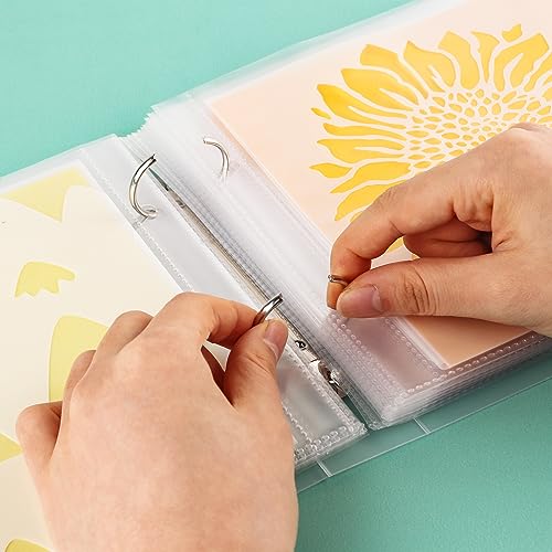 Image of Cookie Stencil Storage Binder Die Cut and Stamp Storage Folder Baking Stencil Organizer Scrapbooking Cutting Dies Stencil Storage Book Collections Case Organizer