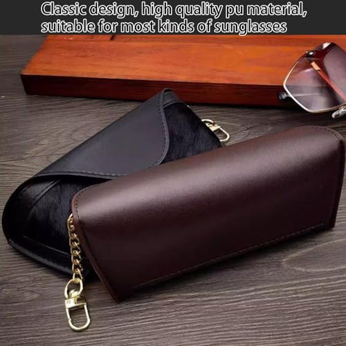 Image of kytasryl Soft Leather Sunglasses Bag,Travel Sunglass Holder Eyeglass Case Portable Slim Sunglasses Pouch