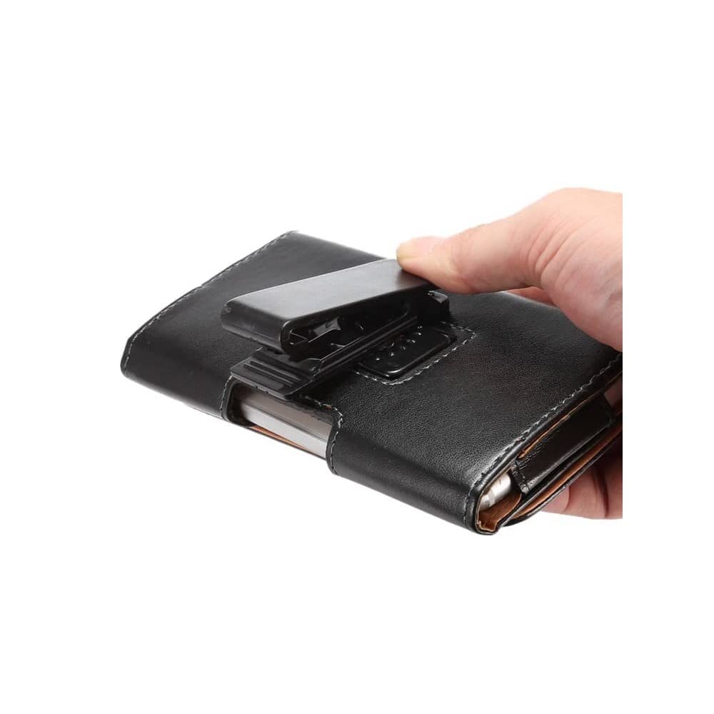Housse étui Ceinture Pour Coolpad N10 Pro (2020) - Cuir Marron Avec Pince Métal