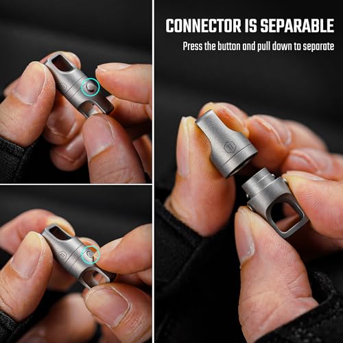 Image of KeyUnity Titanium Magnetic Quick Release Keychain, One-Hand Detachable Connector for Car Keys, USB Drives and EDC, Gear, KA48 Large-2 Pack