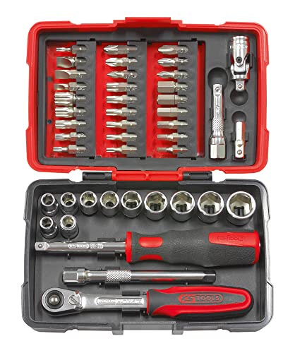 KS Tools - 922.0644 - Coffret de douilles et accessoires ULTIMATE 1/4' - Mallette outils 44 pièces