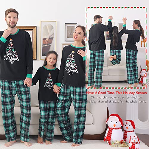 ANGELGGH Family Pajamas Matching Sets, Cute Christmas Printed 2 Piece Sleepwear, Holiday PJs Jammies for Couples/Women/Men2
