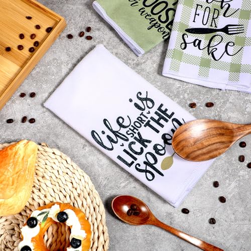 Ptwola 3 Pcs Funny Kitchen Dish Towel Absorbent Quick Dry Cloth Dishcloths Dish Tea Towels Reusable Bar Cleaning Dishcloths Decor for Bathroom Home Cooking Baking Decoration Housewarming Supplies - Cosy Home Interiors Ptwola 3 Pcs Funny Kitchen Dish Towel Absorbent Quick Dry Cloth Dishcloths Dish Tea Towels Reusable Bar Cleaning Dishcloths Decor for Bathroom Home Cooking Baking Decoration Housewarming Supplies - Image 5