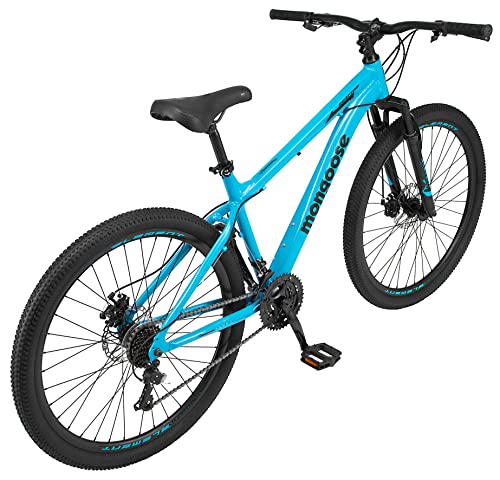 Image of Mongoose Grafton Mountain Bike, 21 Speed, Aluminum Frame, Knobby Mountain Tires, Suspension Fork, Trigger Shifters, Mechanical Disc Brakes