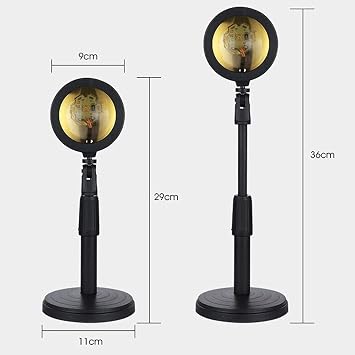 coverzone Gün Batımı Projeksiyon Masa Lambası Romantik Fotoğraf Çekimi Aydınlatma Standlı USB Led Işık