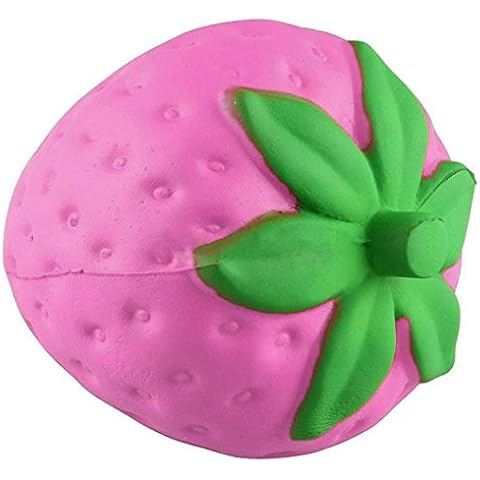 Jingmcdy Strawberry Cream Scented Slow Rising Toy Cell Phone Charms Pendant Strap Small Squishy Toys (Pink) Cover