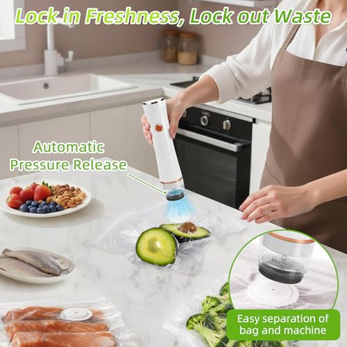 Machine à emballer sous vide portable rechargeable avec 30 sacs - 7