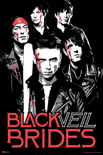 Black Veil Brides Poster Bloodied Music Andy Biersack Black Veil Brides Merch BVB Band Merch Fallen Angels Black Veil Brides Merchandise Indie Bedroom Decor Cool Wall Decor Art Print Poster 8x12