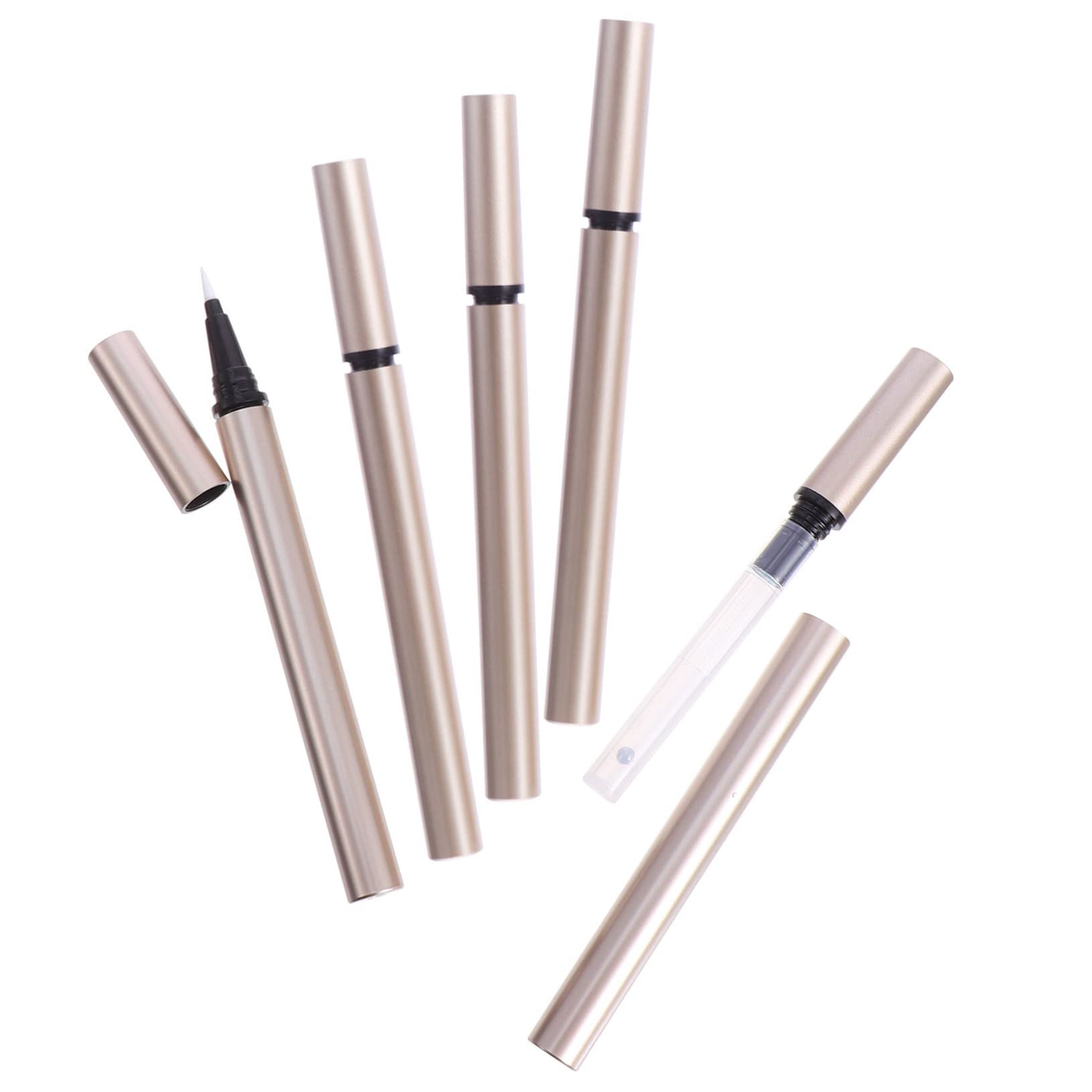Garneck 5piezas Tubo Vacío de Delineador de Ojos Envase Recargable para Delineador Líquido para DIY Cosmético Uso Maquillaje de Ojos