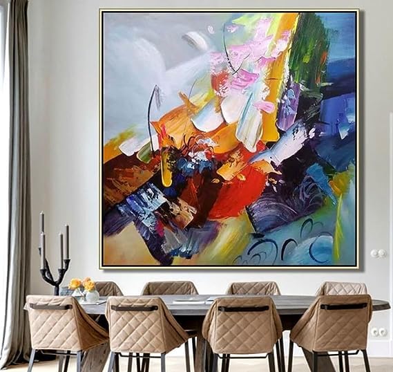 赤ワインの躍動　トリックアート　上下反転　赤　黒（アクリル絵の具）　送料無料 Amazon.com: Big Art Small Price - Original Large Hand