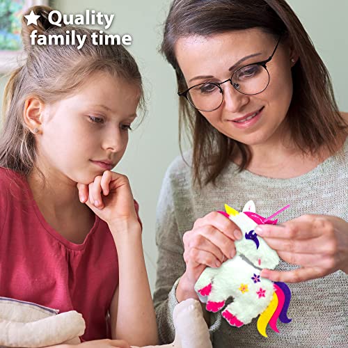 KRAFUN-Unicorn-Sewing-Keyring-Kit-for-Kids-Age-7-8-9-10-11-12-Learn-Art-Craft-Includes-6-Stuffed-Animal-Bear-Dog-Rabbit-Raccoon-Owl-Dolls-Instruction-Felt-Materials KRAFUN-Unicorn-Sewing-Keyring-Kit-for-Kids-Age-7-8-9-10-11-12-Learn-Art-Craft-Includes-6-Stuffed-Animal-Bear-Dog-Rabbit-Raccoon-Owl-Dolls-Instruction-Felt-Materials