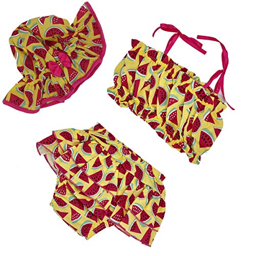 Kit 2 Roupa de Bebe Menina Blusinha Shorts Chapeu 3-12 Meses Cor:Colorido;Tamanho:Único