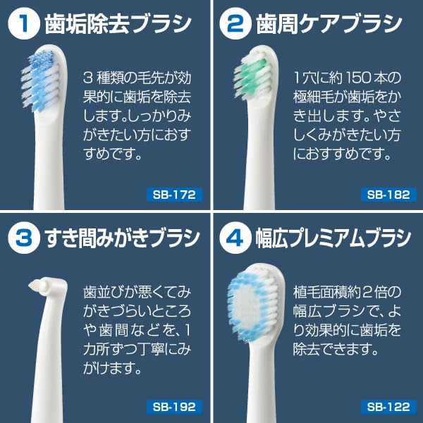 オムロン音波電動歯ブラシ コンパクト設計 4ブラシ