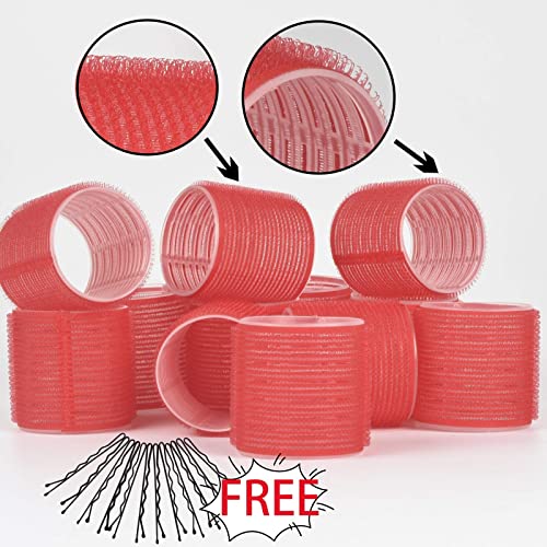 Self Grip Hair Roller Curlers Set,12Pcs Jumbo Velcro Rollers For Hair, Hair Rollers For Long Hair,Jumbo And Short Hair,Salon Hairdressing Curlers For Women,Diy Hairstyle (Jumbo) #TOP2