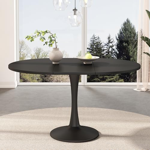Ailzylphera Mesa Comedor Redonda Extensible 100 140x40x75 Cm,Mesa Redonda Cocina Para 2-6 Personas, Elegante Mesa De Centro Mesa De Madera, Mesa Ovalada Comedo Para Cocina, Salón, Comedor, Negro Ailzylphera Mesa Comedor Redonda Extensible 100 140x40x75 Cm,Mesa Redonda Cocina Para 2-6 Personas, Elegante Mesa De Centro Mesa De Madera, Mesa Ovalada Comedo Para Cocina, Salón, Comedor, Negro