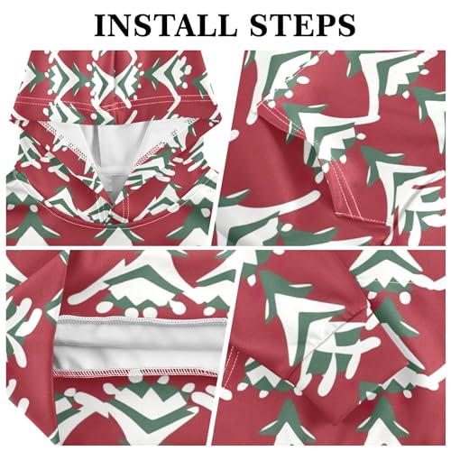 Kids Hoodies Sweaters Christmas Xmas Trees Hooded Sweatshirts with Big Pockets for Boys Girls B04003043