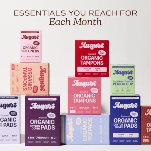 August Regular and Super Tampons - Easy-Glide Long Applicators - 36-Pack (18 + 18) 100% Organic Cotton Tampons for Women, Non-Toxic, Fragrance-Free, and Hypoallergenic - Image 5