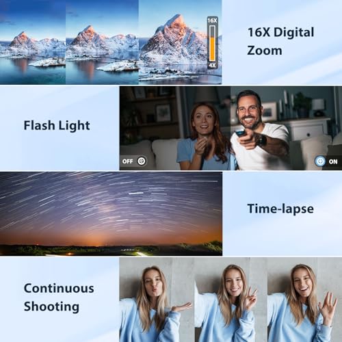 Image of IGXHAVIZ 8K Digital Cameras for Photography Autofocus, WiFi 88MP Vlogging Camera with Dual-Lens, Flash, 16X Digital Zoom, Touch Screen, Travel Camera Anti-Shake with Lens Hood, 64GB Card,2 Batteries