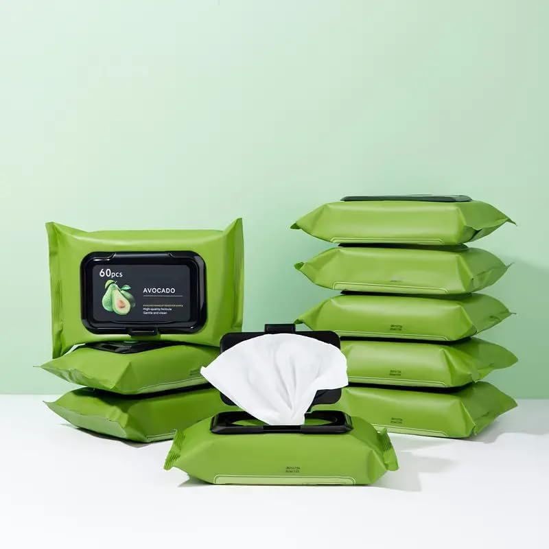 ShopVerse Clean & Glow Makeup Remover Wipes for Face with Aloe Vera, Cucumber & Vitamin E | Wet Wipes for Face with Avocado For Deep Cleansing Exfoliating Reducing Pigmentation Soothing & Brightening Tightening Pores Moisturizing (120 Wipes in Pack Of 2)-image-21