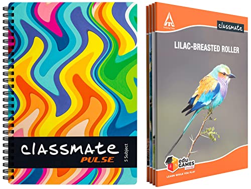 Image of Classmate Notebook - Single Line & Pulse Single Line 5-Subject Notebook, 810 Pages