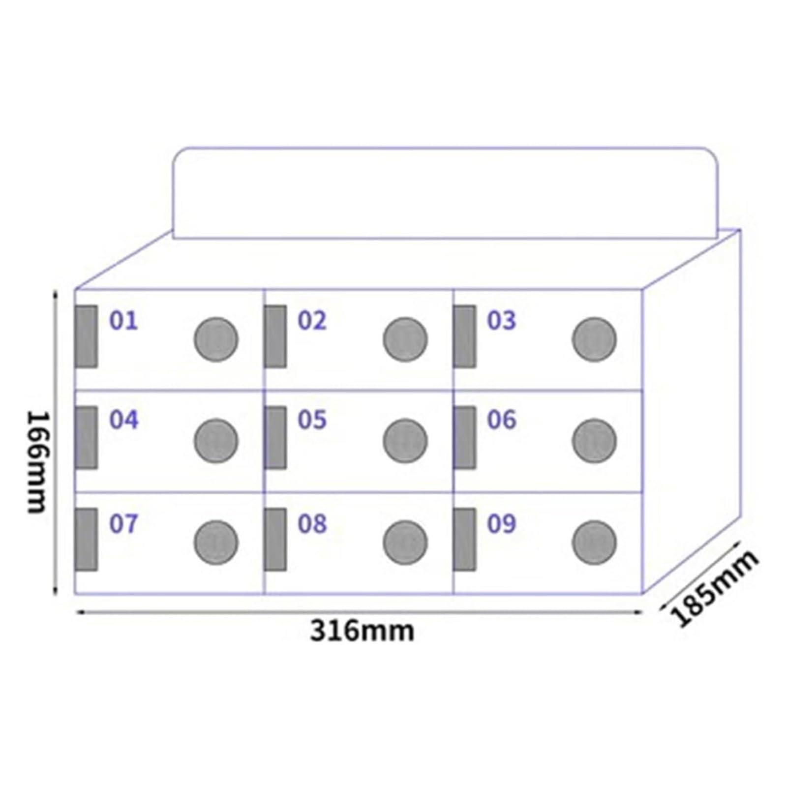 Armadietto for cellulare a parete - Conserva e organizza i telefoni - Armadietto for cellulari in classe, ufficio o fabbrica (Size : 40 doors)