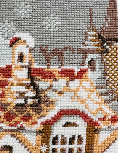 Image of RIOLIS City and Cats 610, Cat Lovers Cross Stitch Kit 5,12 inch x 5,12 inch, Cross Stitch Kits for Beginners & Advanced, Crossstitching Kits Adult, Counted Stitching Kits, Cat Embroidery Kit