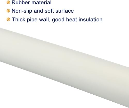 Miniatura 3 de MECCANIXITY Mangos de mango de tubo de espuma de 0.866 in (78 pulgadas) ID 1.260 in de diámetro exterior 10 pulgadas, blanco para utensilios,