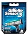 Gillette Sensor3 Cuchillas de Afeitar Hombre, Paquete de 3 Cuchillas de Recambio