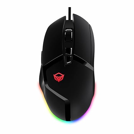 MEETION MT-G3325 Professional Wired Gaming Mouse, Up to 10000 DPI, 8 Programmable Buttons, 100 IPS Tracking Speed, Polling Rate 125-1000Hz MS, 5000 FPS, Aluminium Alloy Footpad, Compatible with PC/Mac