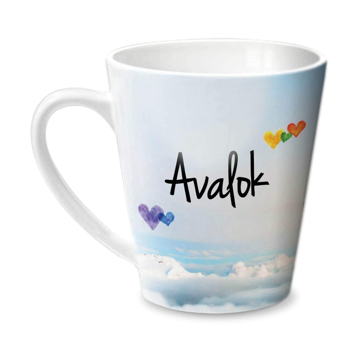 Hot Muggs Simply Love You Avalok Conical Personalised Name Ceramic, 315ml, 1 Unit