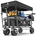 KESSER® XXL Bollerwagen faltbar mit Dach GT9000, klappbarer Handwagen...