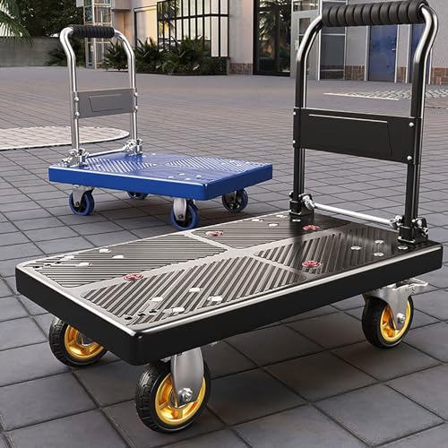 Carretilla plegable de mano con 4 ruedas y capacidad 200 kg miniatura 5