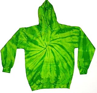 Colortone Tie Dye Green Lime Hoodie Kids and Adult S-3XL Pockets No Zipper