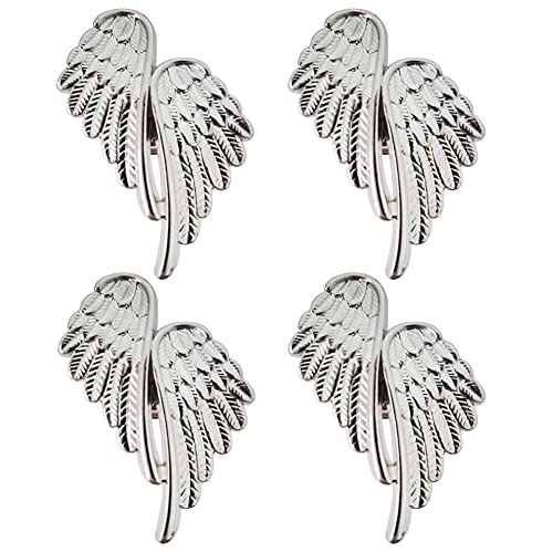 Mizhang Angel Wings Knobs 2（4） Pcs Exquisite Wing Pull Knobs Cabinet Drawer Handle Home Kitchen Office Hardware Accessories Furniture Decorative Wardrobe Closet Cupboard Dresser (Silver-4 Piece) #TOP12