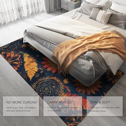 Tapis d'intérieur aquarelle plume lavable grand format 180x240cm - 5