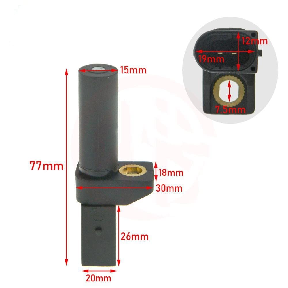 Sensor cigüeñal Compatible con SsangYong para Musso para Rodius para Korando para Stavic 2004~2012 1621533028,6651533028 Sensor De Posición del Cigüeñal del Árbol De Levas Coche