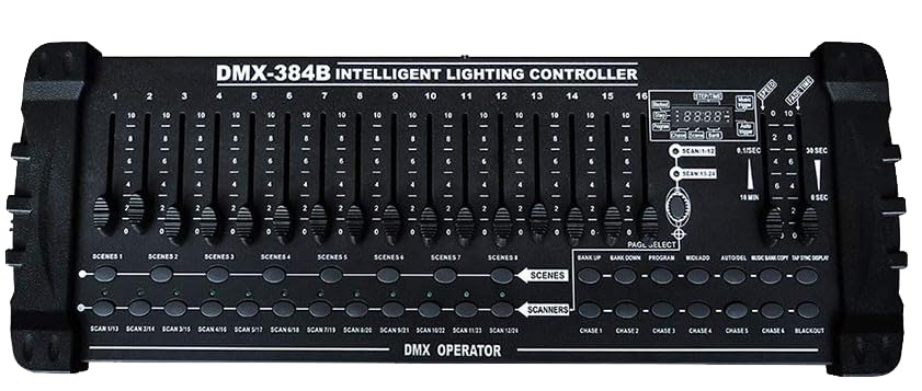 Image of DaBeatz DMX 384 Channel Lighting Controller with DMX512 Protocol Compatible with Moving Head Light, DMX Operator Console with MIDI Control for DJs, Stage, Party, Club, Theater Lighting