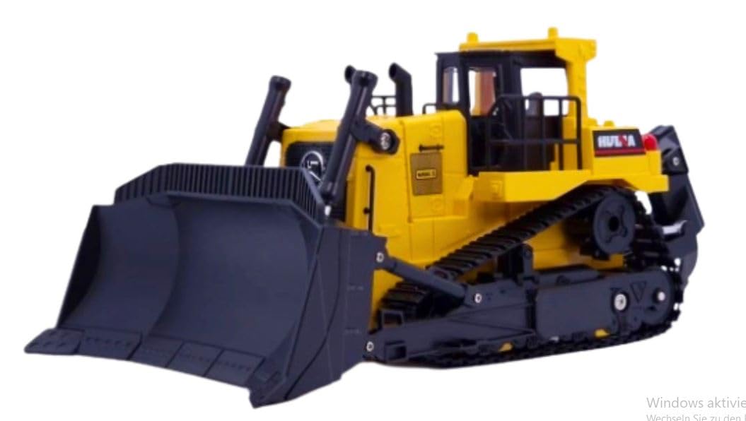 Huina Die-Cast Bulldozer Metall Standmodell, professionell nachgebildetes Baufahrzeug im Maßstab 1:50